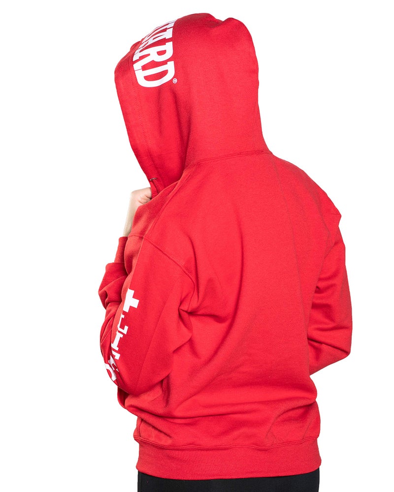 LIFEGUARD Officially Licensed Full Zip Hooded Sweatshirt (L, Red) - Image 3